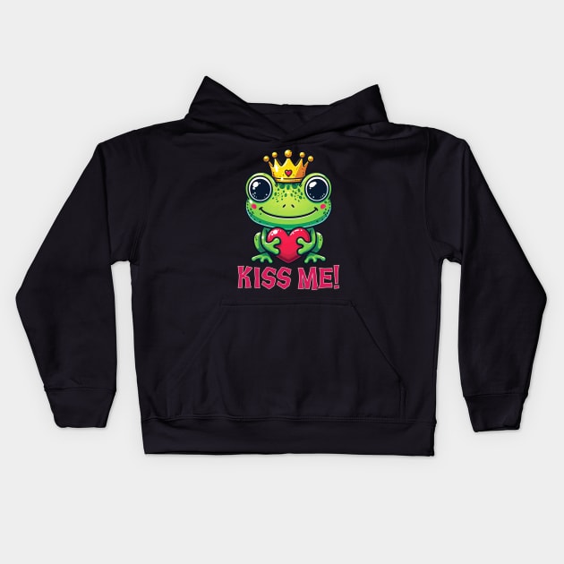 Frog Prince 31 Kids Hoodie by Houerd